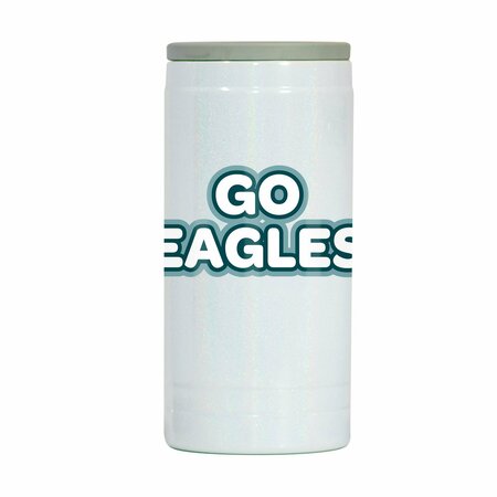 LOGO BRANDS Philadelphia Eagles 12oz Bubble Iridescent Slim Coolie 624-S12IC-53